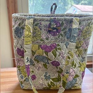 Vera Bradley quilted “watercolors” tote with long straps
